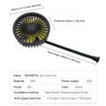 SEAMETAL Car Electric Fan Strong Wind 3-Speed Cooling Fan for Rear Seat Passenger Portable 360 Degree Rotatable Car Air Fan.