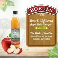 Borges Organic Apple Cider Vinegar 500ml | with the Mother | EU Certified Organic | Raw Unfiltered | Product of Spain | For Healthy Skin |Weight Loss. 