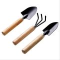 3-Piece Mini Garden Tool Set – Shovel, Rake, Spade with Wooden Handles for Plants & Weeding. 