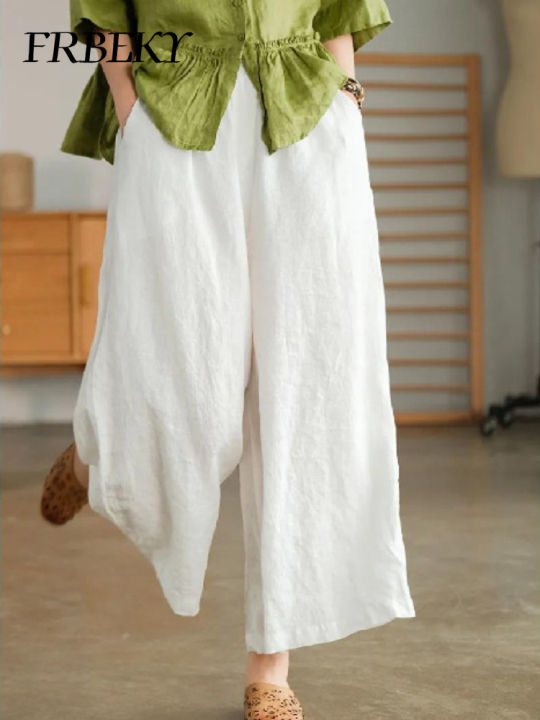 Women's%20Pants%20Summer%20Nine-point%20Wide%20Leg%20Pants%20Casual%20Loose%20Street%20Straight%20Pants%20Oversize%20Trousers%20Korean%20Fashion%20Streetwear%20-%20Image%203