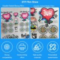 A4 DTF Transfer Film,No Shake Powders, 20 Sheets of Double-Sided PET Heat Transfer Paper for T-Shirt Textile - Cold & Hot Peel. 