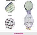 4-in-1 Multi-Use Pedicure Paddle Brush – 4-Step Pedicure Tool for Cleanse, Scrub, File, and Buff, Foot Care Kit for Smooth and Soft Feet. 