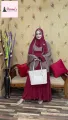 Mohona Angel Borkha Butterfly Sleep Dubai Cherry Georgette for women muslim Outwear..