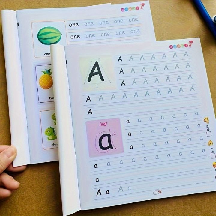 2 Books/set English Tracing Books - ABC Writing Practice Workbooks ...