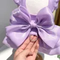 Luxury Girls Dog Weeding Dress Summer 7 Colors Bowtie Princess Dog Clothes D-Ring Cat Prom Dresses For Small Dogs Bichon Skirt. 