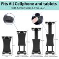 Homhu Bike Tablet Holder Indoor Gym Treadmill Handlebar Clip Tablet Mobile Phone Stand Bracket for iPad Air 10.9 Pro 12.9 Inch. 