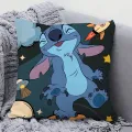 S-Stitch Cartoon Anime Pillow Case Square Pillow Bedroom Sofa Leisure Comfort Cushion Car Living Room Home Decoration 40X40. 