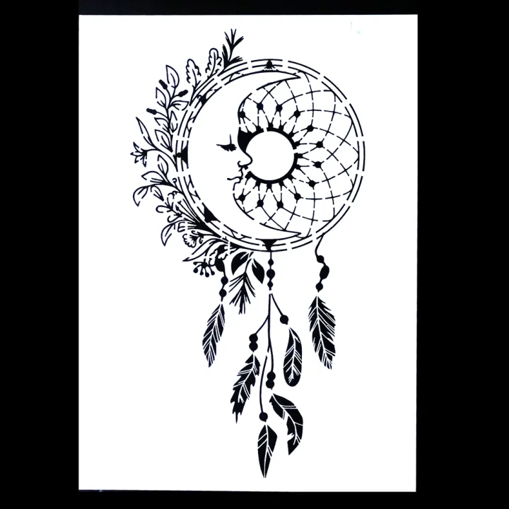 A4%20%20DIY%20Craft%20Layering%20Dreamcatcher%20Stencil%20For%20Walls%20Painting%20Scrapbooking%20Stamping%20Album%20Decorative%20Embossing%20Paper%20Card%20-%20Image%202