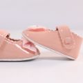 Baby Girls Leather Bowknot Princess Shoes, Non-slip Hook And Loop Fastener Single Shoes Trendy Elegant Crib Shoes Prewalker Shoes. 