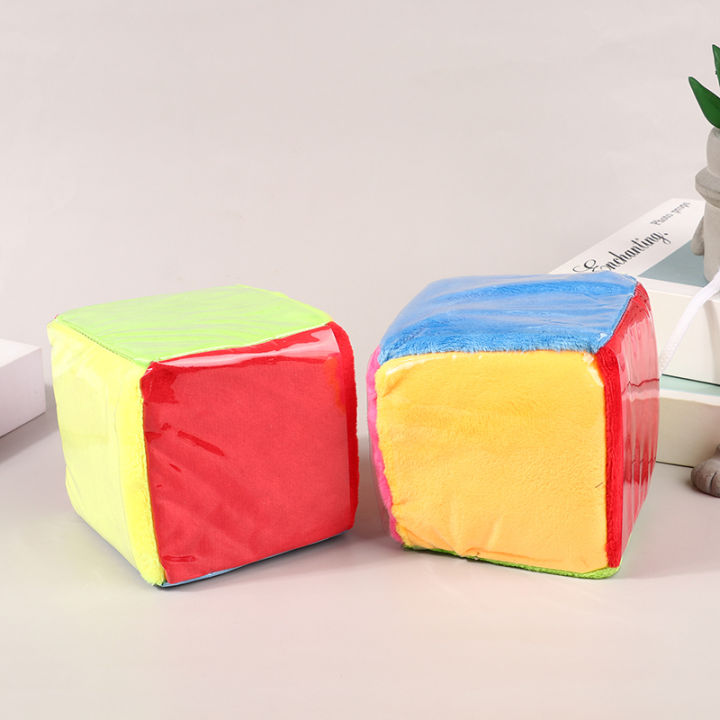 Insertable Card Square Plush Toy 10cm Cube Plastic Film Sponge Dice ...