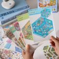 Mr Paper 49pcs/bag Business Town Series Mini 3D Miniature Scenography Sticker Book Visual Stacking Scene Stickers DIY  Decor. 