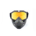 Detachable Bike Face Mask Goggles Stylish Design. 