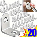 40pcs L Bracket Corner Bracket Set,Metal L Brackets For Shelves Wood Furniture Cabinets Chairs Drawers.