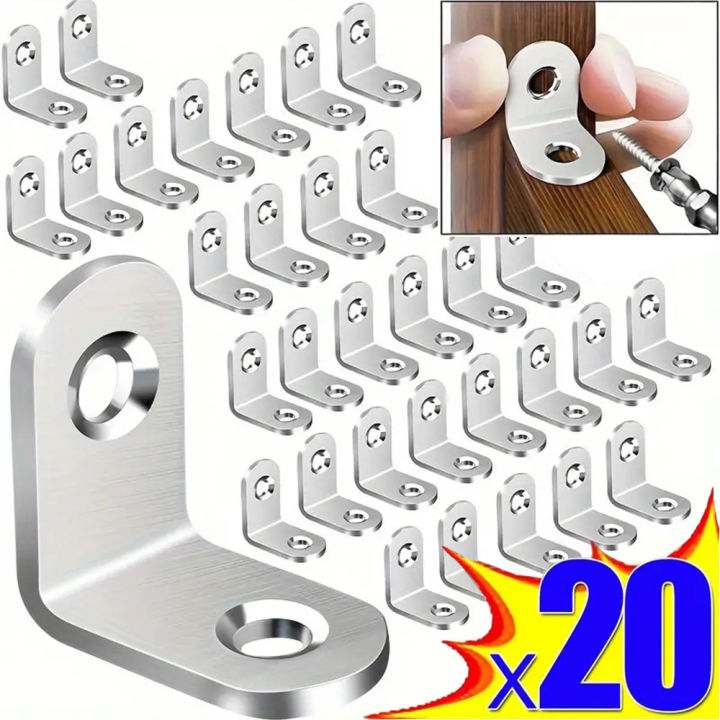 40pcs%20L%20Bracket%20Corner%20Bracket%20Set,Metal%20L%20Brackets%20For%20Shelves%20Wood%20Furniture%20Cabinets%20Chairs%20Drawers%20-%20Image%202