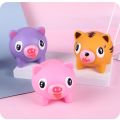 Multicolor Pig Tiger Sound Making Toys Animal Baby Toys Tongue Out Soothing Pressure Soft Cute Elastic Stretch Squeeze Toys. 