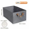 Foldable Non-Woven Grey Large Capacity Storage Box. 