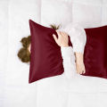 2-piece Pure Emulation Silk Satin Pillowcase Comfortable Pillow Cover Pillowcase For Bed Throw Single Pillow Covers. 