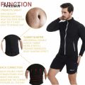 Vensslim Men Sauna Sweat Suit Zipper Waist Trainer Slimming Tops with Packet Fat Burner Body Shaper Belly Trimmer Slim Corset. 