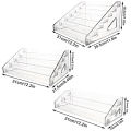 3/5/7 Tiers Acrylic Display Stand Rack Shelf Ladder Display Rack Bagi Storage Multi-Layer Doll Figurine Transparent Display Rack.