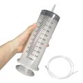 150ml-500ml Reusable Syringe Syringes Pump Measuring 1.3m Tube Feeding Ink Big Syringe Hydroponics Nutrient Large Capacity. 