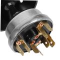 Universal Tractor Excavator Truck Horn and Lighting Switch - Round 3-Position Rotary Switch for Interior Light Control. 