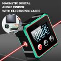 Magnetic Digital Angle Finder with Electronic Laser Gauge Protractor Inclinometer Level Magnets Level Ruler Angle Slope 0-90°.