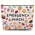 Emergency Snacks Makeup Bag Fun Candy Treat Design Lightweight Travel Pouch for Women Compact Cosmetic Organizer Zipper Closure. 