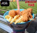 "Grand Feast Tub of Delicious and Crunchy Assorted Snacks". 