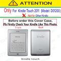 Protective Case for Kindle Touch (2011 old model) ebook Leather Cover Magnetic Closured Model D01200 Ereader Flip Bag Cases. 