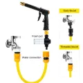 Portable High-Pressure Water Gun Cleaning Car Wash Machine Garden Watering Hose Nozzle Sprinkler Foam Thread Quick Connector. 