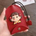 Ready to Send car key bag, large soft leather, large capacity, cute cartoon pattern. 