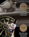 Bosny 400 cc. anodized boss aluminum spray paint, antique bronze spray paint, tea color. 