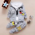 3 Pieces Suit Zipper Hoodie/Sweatshirt Pajama /Trousers And T-shirt For Kids Baby Boys And Baby Girls Imported Comfy Winter Warm Top Clothes Sets Dresses Outfit Traksuit Jannat Store. 