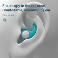 1 Pair Soft Silicone Earplugs - Noise Canceling, Waterproof, Comfortable Fit, for Sleep, Swimming, Creating a Silent Environment. 