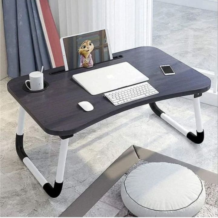 Multipurpose Bed Laptop And Study Table Foldable And Portable Engineered Wood - Portable Laptop Table