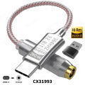 CX31993 HiFi USB Type C To 3.5mm Headphone Amplifier DAC Audio Decoder IEM AMP Mobile Phone Adapter Type-C Converter 32b/384kHz. 