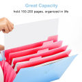 A4 Multi-Layer Folder Dutton File Bag File Bag Candy Color Five Grid Organ Bag Large Capacity Korean Simple Office Stationery. 