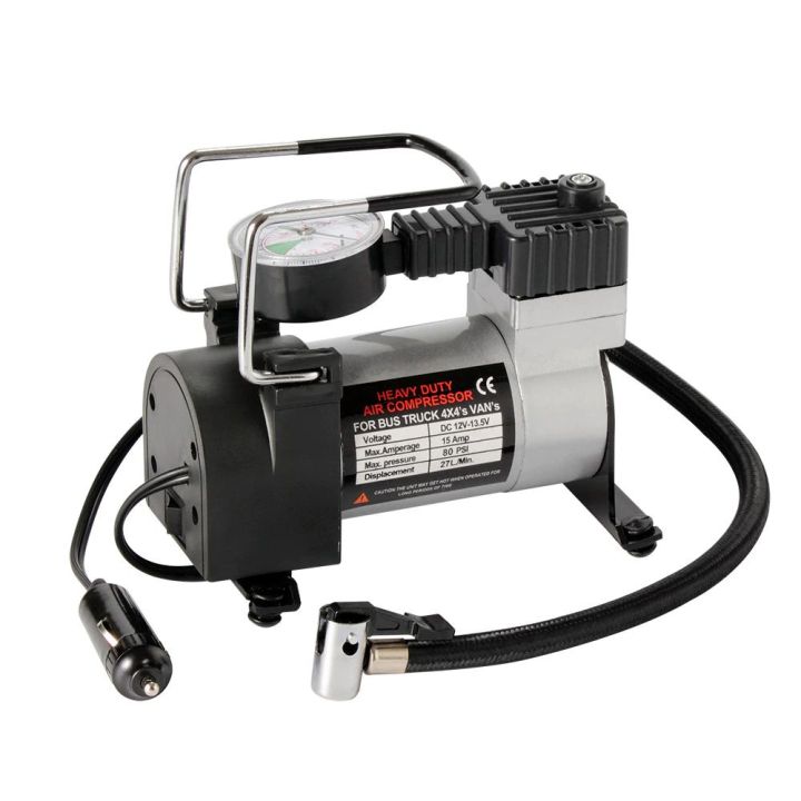 12V 150PSI Heavy Duty Metal Electric Car Air Compressor Pump Portable Tyre Inflator Pump for Car, Single Cylinder High Pressure Heavy Duty Air Compressor 150 PSI Air Compressor Pump
