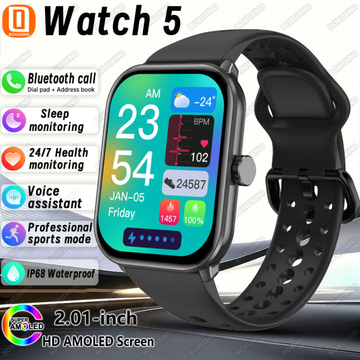 Watch 5 Smart Watch Global Version Men Women HD AMOLED Screen Heart Rate Bluetooth Call Track Waterproof Sports Smartwatches