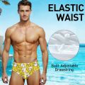 Happy Cute  Duck Cartoon Swimming Trunks  Bikini Men's Briefs Swimwear Stretchy Comfortable Beach Surf Shorts Swimsuit. 