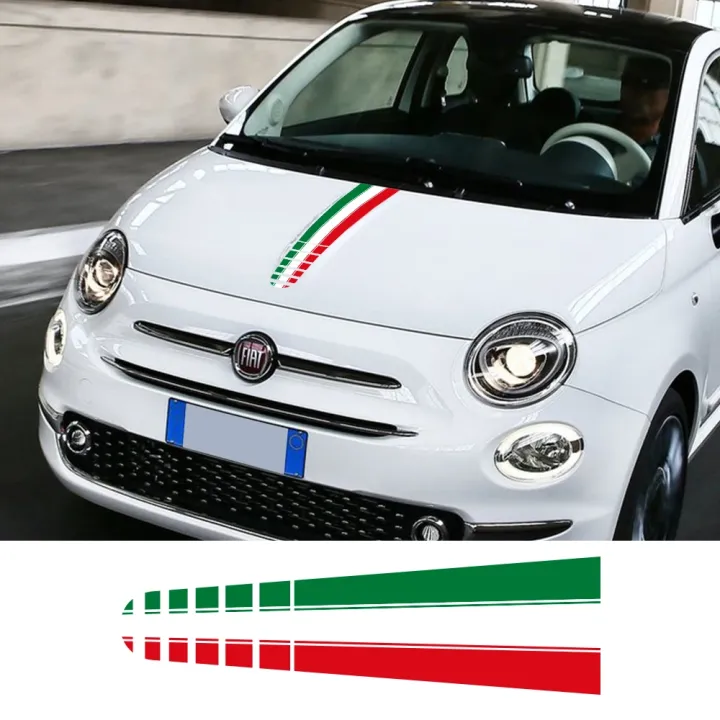 Car Bonnet Stripe Vinyl Decal Hood Italian Flag Line Graphics Racing ...