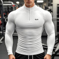 Running T-shirts Men Compression Long Sleeve Sports Polo Shirts Trainning & Exercise Gym Fitness Quick Drying Sportswear.