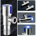 Stainless Steel Hot ＆ Cold Inlet Valve Bathroom Faucet Stop Valve Kitchen Sink Basin Triangle Valve Water Pressure Regulator. 