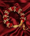 Red gorgeous gajra for khopa and hair bun - Artificial gajra for holud, wedding, falgun or parties.