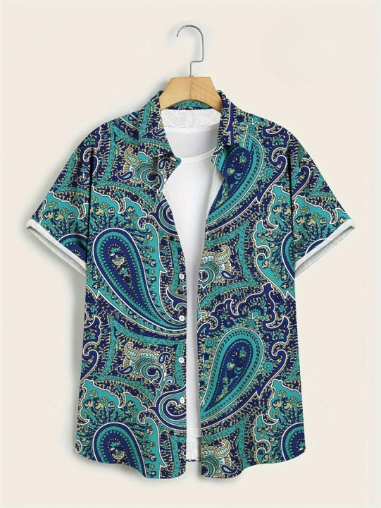 Hawaii%20Shirts%20for%20Men%203D%20Paisley%20Graphic%20Short-sleeved%20T-shirt%20Casual%20Lapel%20Buttons%20Male%20Tops%20Summer%20Oversized%20Bohemian%20Man%20Tees%20-%20Image%204