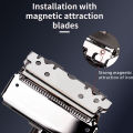 Classic Metal Double-Layer Semi-Blade Razor Manual Shaving Razor Stainless Steel Double-Sided Blade Beard Razor.