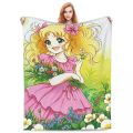Candy Candy Manga Fleece Blankets Drama Adventure Custom Throw Blankets for Sofa Bedding Lounge. 