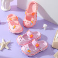 Summer 3-8year Kids Mules & Clogs Children Sandals Girls Garden Shoes Flowers Slippers Solid Soft Sole Beach Princess Sandalias. 
