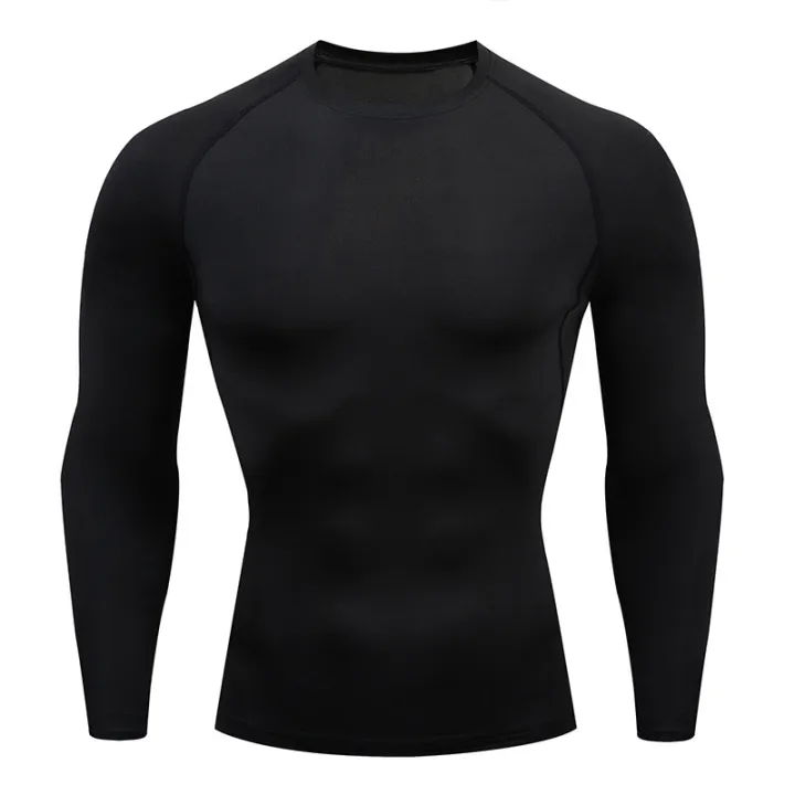 Dry%20Fit%20Men'S%20High%20Quality%20MMA%20Fitness%20Gym%20Sports%20T-Shirt%20Jogging%20Running%20Shirt%20Compression%20Breathable%20Rashguard%20Comprehensive%20-%20Image%203