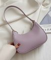 Korean Style Solid Color Shoulder Bag for Women | Elegant & Stylish Underarm Hobo Clutch | Casual Trendy Crescent Purse. 